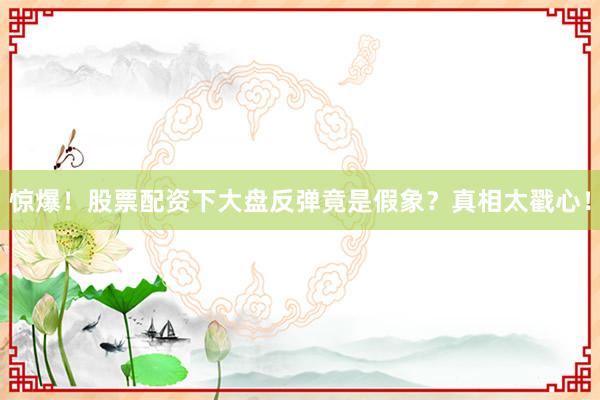 惊爆！股票配资下大盘反弹竟是假象？真相太戳心！