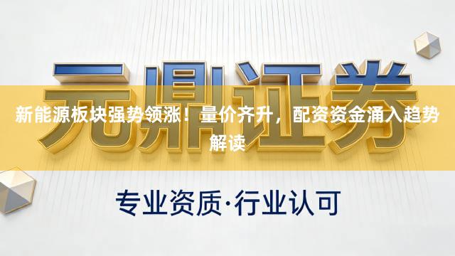 新能源板块强势领涨！量价齐升，配资资金涌入趋势解读
