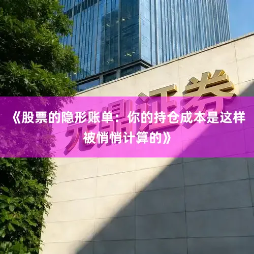 《股票的隐形账单:你的持仓成本是这样被悄悄计算的》